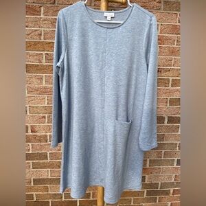 J. Jill Pure Jill Luxe Tencel Tunic Dress
Blue Pocket Long Sleeve Casual size M